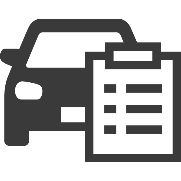 車検を受けている最中の車のイラスト